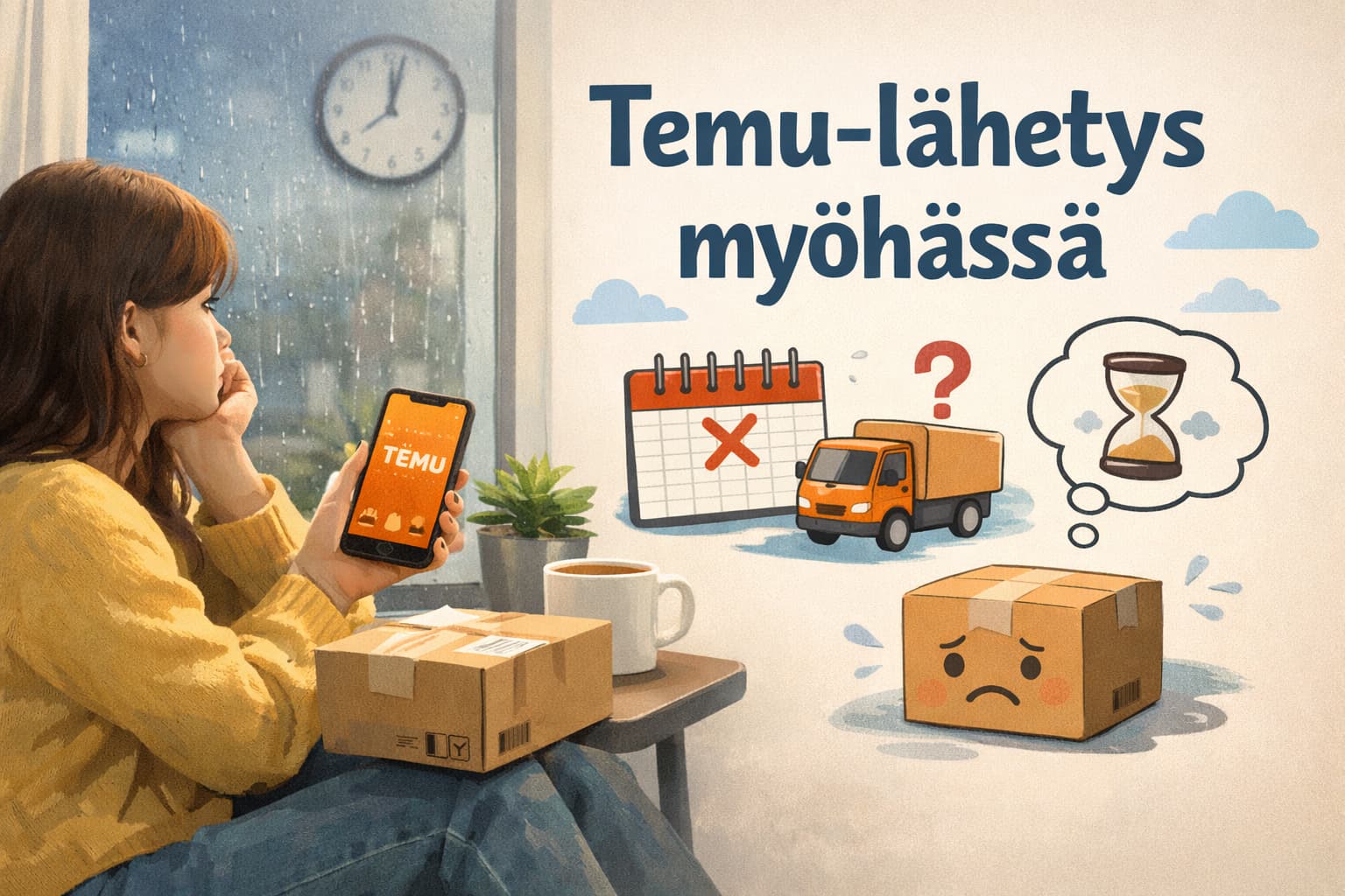 Temu-lähetys myöhässä – mitä tehdä ja miten sovellus auttaa