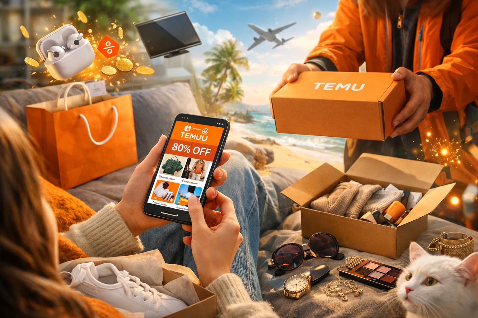 Temun alennukset uusille asiakkaille Temu-sovelluksessa