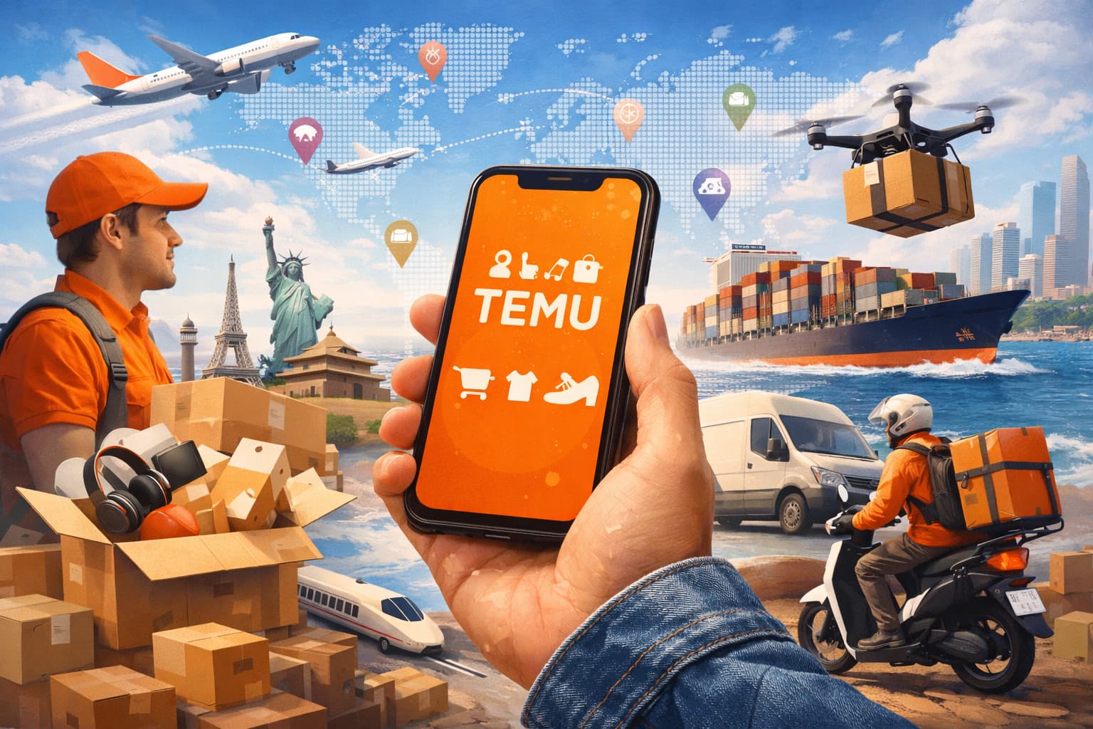 Temun kansainväliset toimitusvaihtoehdot ja helppo ostaminen