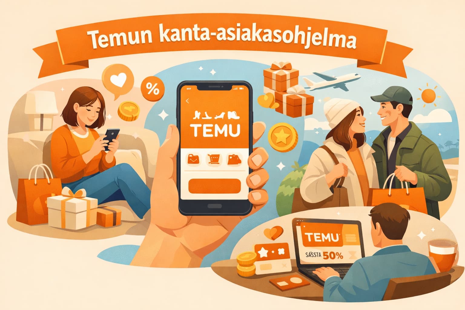 Temun kanta-asiakasohjelma – enemmän etuja Temu-sovelluksessa