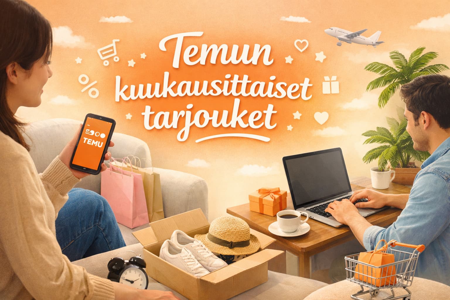 Temun kuukausittaiset tarjoukset Temu-sovelluksessa