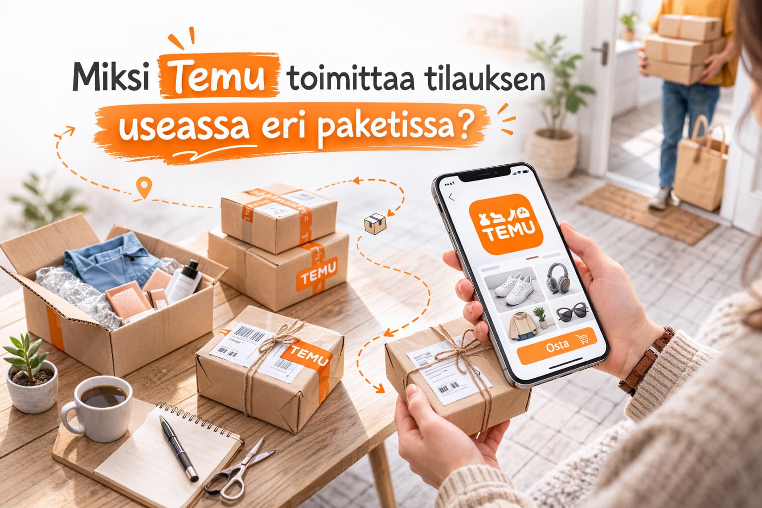 Miksi Temu toimittaa tilauksen useassa eri paketissa
