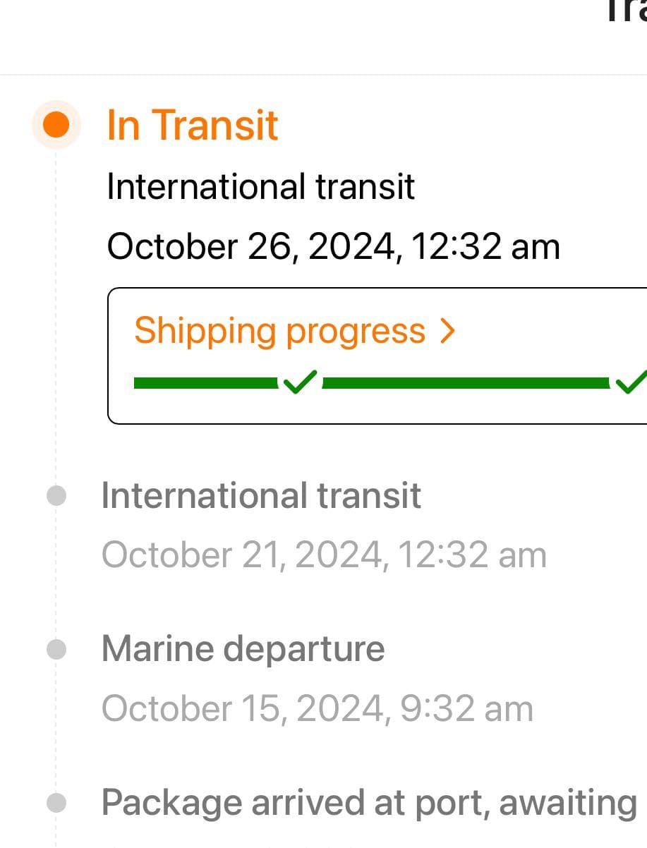 Kuinka kauan “in transit” -vaihe kestää